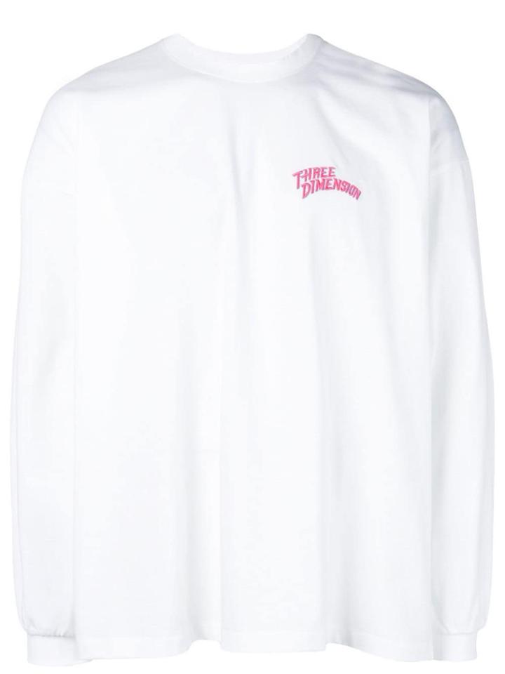 Doublet Three Dimension Print Sweatshirt - White