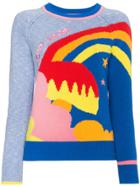 Mira Mikati Love More Embroidered Intarsia Knitted Jumper -