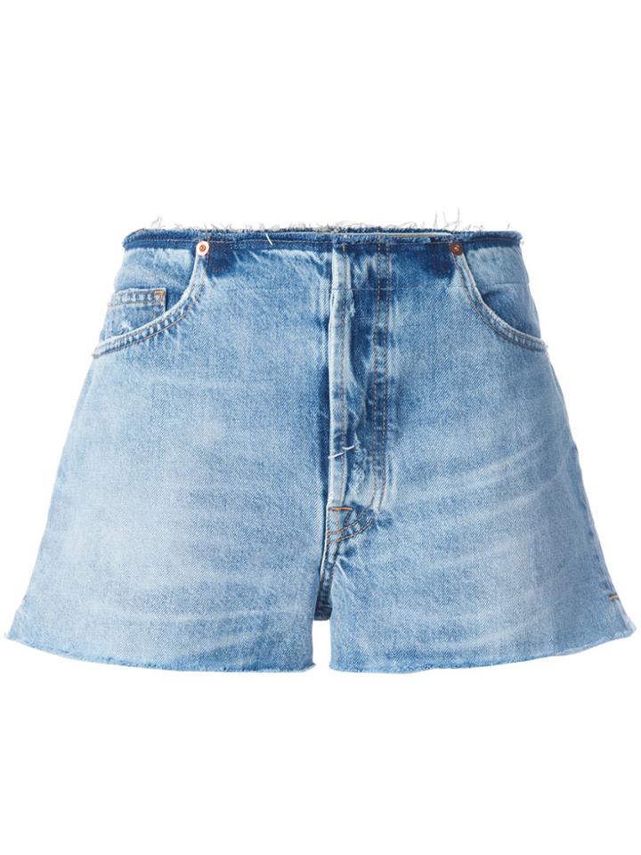 Iro Frayed Denim Shorts - Blue