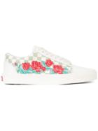 Vans Checkerboard Embroidered Sneakers - White