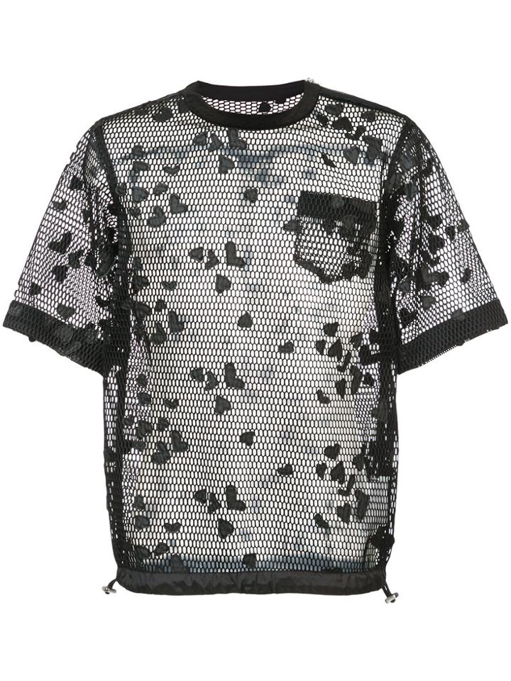 Sacai Drawstring Mesh Shirt - Black