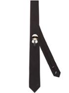 Fendi Karlito-appliqué Tie - Black