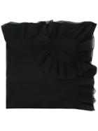 Giambattista Valli Frill Trim Scarf - Black