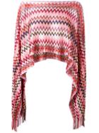 M Missoni Zig-zag Cropped Poncho Top, Women's, Polyamide/polyester/viscose