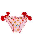 Mc2 Saint Barth Kids - Emoticon Print Slip Bottoms - Kids - Polyamide/spandex/elastane - 6 Yrs, Girl's, Pink