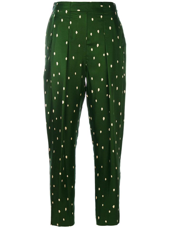 3.1 Phillip Lim Polka Dot Tailored Trousers - Green