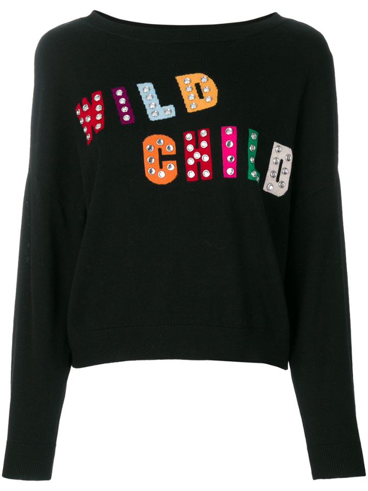 Alice+olivia Wild Child Sweater - Black
