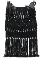 Isabel Marant Teomia Macrame Fringe Shoulder Bag - Black