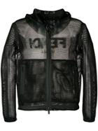 Fendi Logo Mesh Jacket - Black