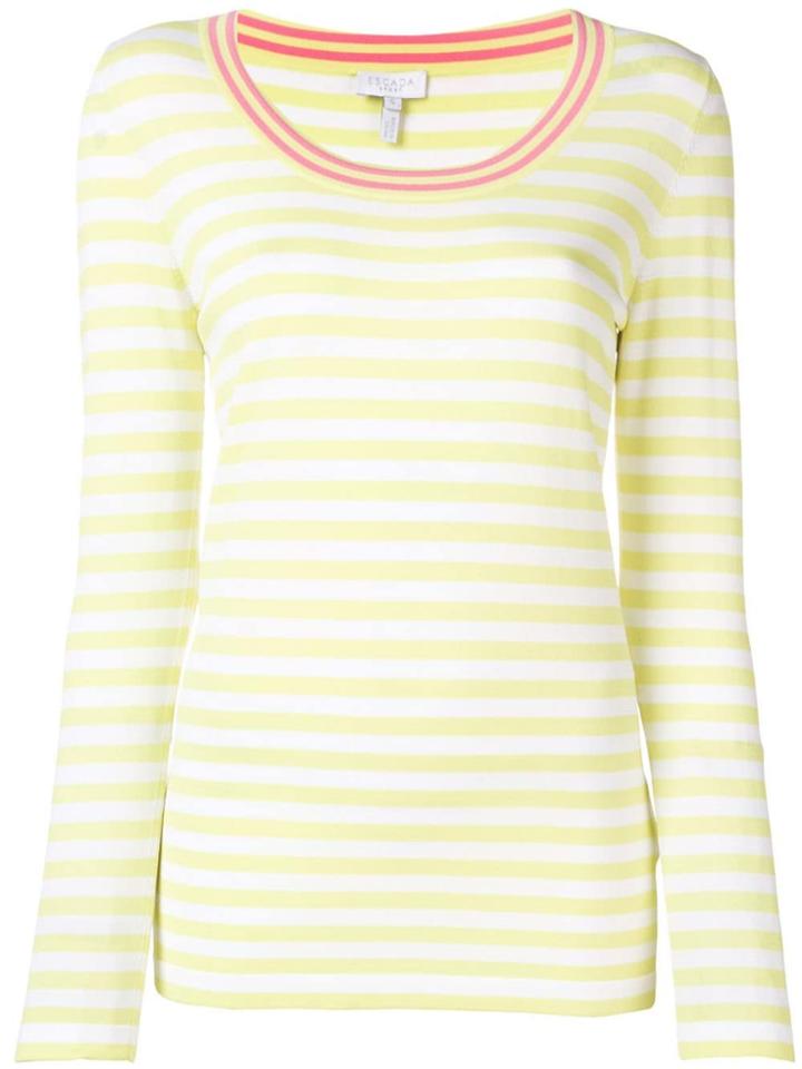 Escada Sport Round Neck Knitted Top - Yellow