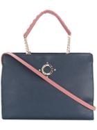 Versace Jeans Saffiano Contrast Handle Tote - Unavailable