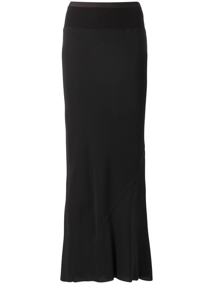 Rick Owens Coda Maxi Skirt, Women's, Size: 44, Black, Cotton/nylon/acetate/viscose