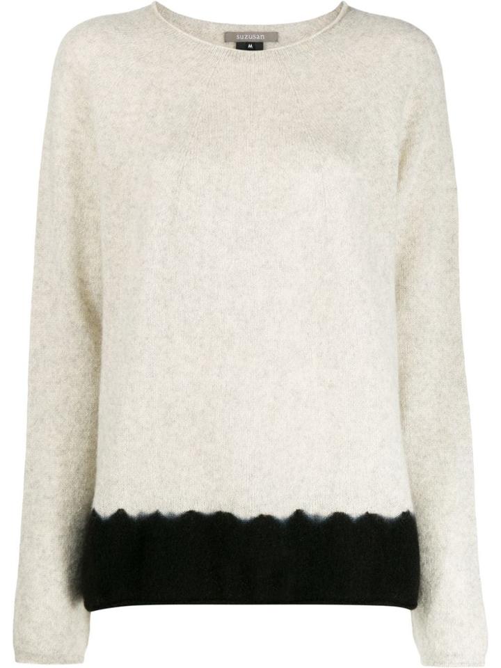 Suzusan Two-tone Cashmere Jumper - Grey