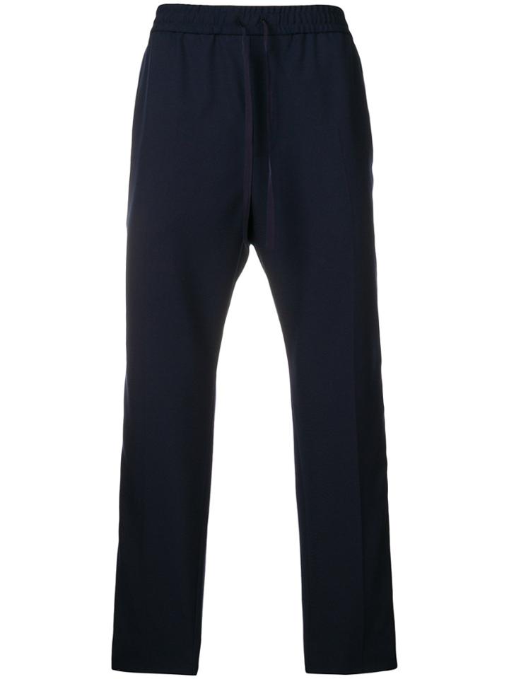 Gucci Contrast Side Stripe Straight Trousers - Blue