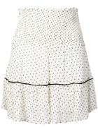 Ganni Polka Dot Skirt - White