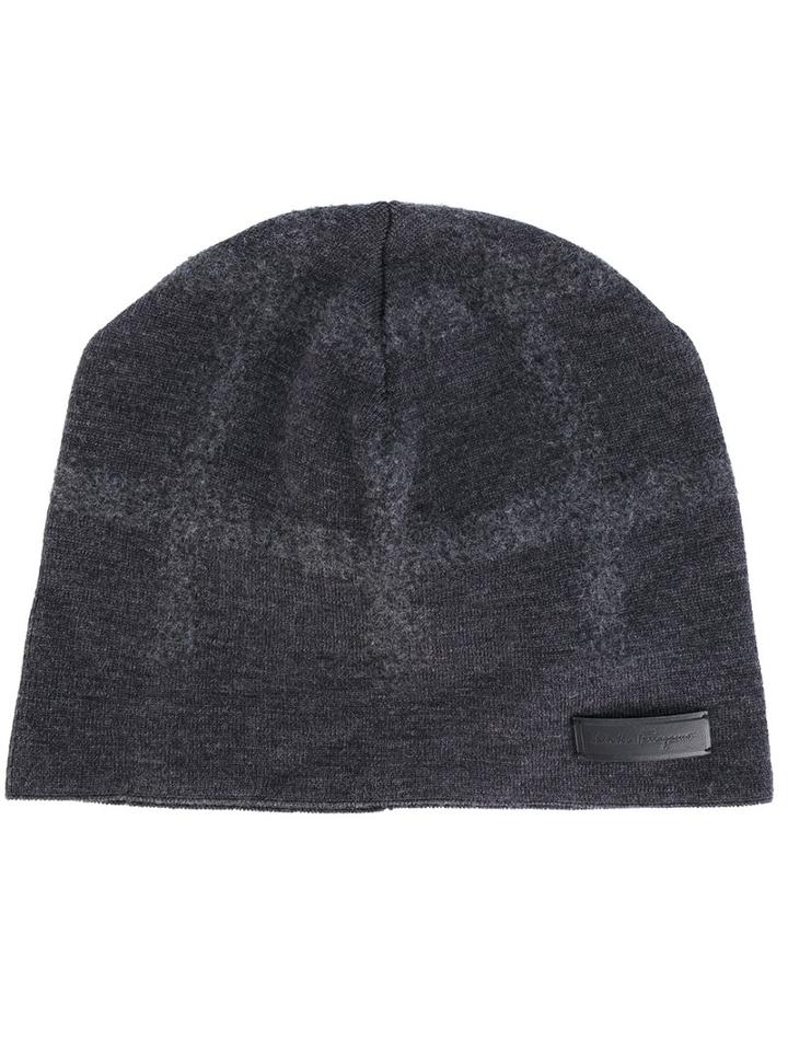 Classic Beanie Hat - Men - Spandex/elastane/virgin Wool - L, Grey, Spandex/elastane/virgin Wool, Salvatore Ferragamo