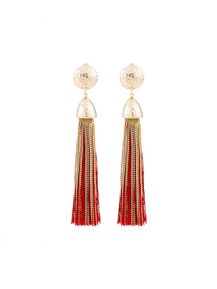 Rosantica Big Tassel Earrings - Metallic