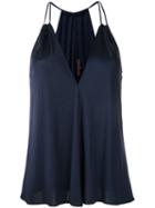Martin Grant Double Strap Top, Women's, Size: 36, Blue, Silk