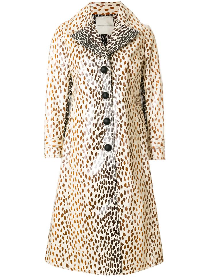 Marco De Vincenzo Coated Printed Coat - Nude & Neutrals