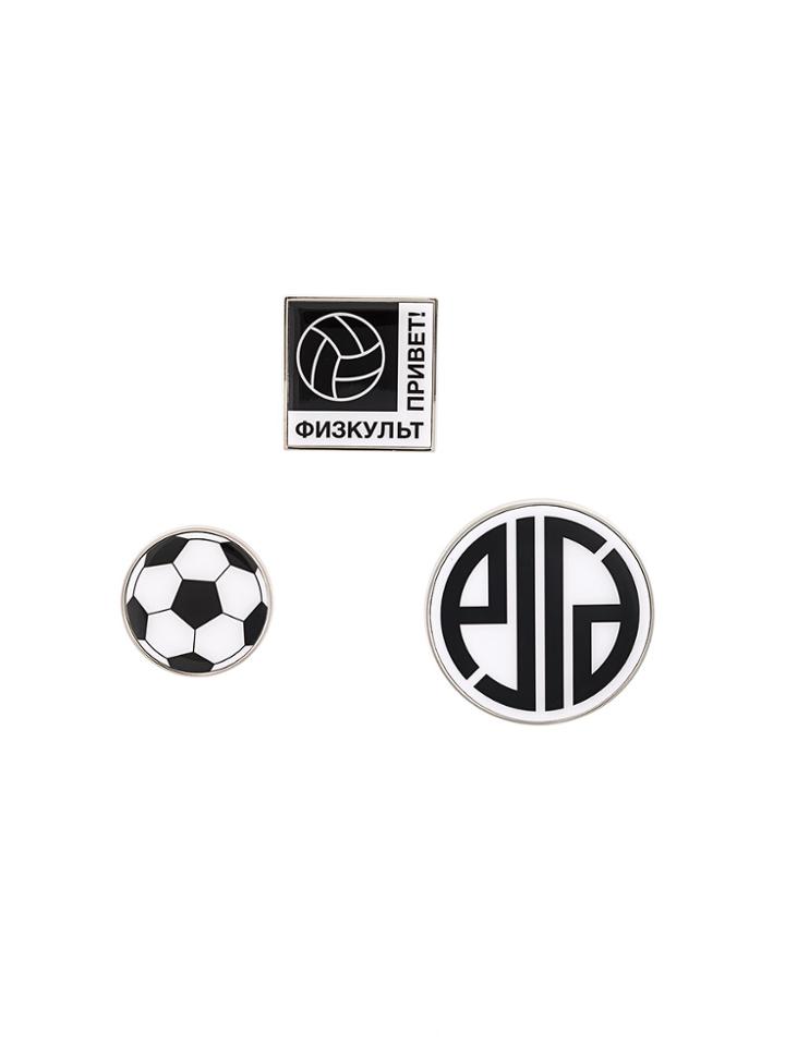 Gosha Rubchinskiy Set Of 3 Badges - Black