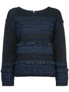 Coohem Tweedy Knit Sweater - Blue