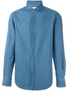 Brunello Cucinelli Denim Shirt, Men's, Size: Medium, Blue, Cotton