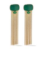 Wouters & Hendrix Gold 18kt Yellow Gold Malachite & Emerald Tassel