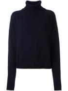 Faith Connexion Turtle Neck Jumper, Women's, Size: Small, Blue, Virgin Wool