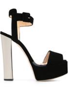 Giuseppe Zanotti Design Silver Heel Platform Sandals