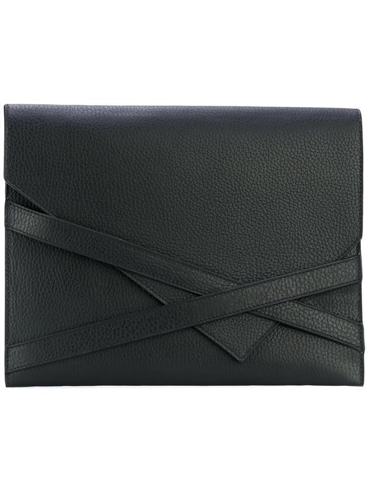 Eleventy - Envelope Clutch Bag - Women - Leather - One Size, Black, Leather