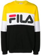 Fila Logo Colour Block Sweatshirt - Yellow