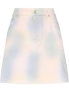 Ganni Shiloh Tie Dye Denim Mini Skirt - 981 Rainbow