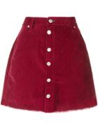 Tommy Jeans Corduroy Buttoned Skirt - Red