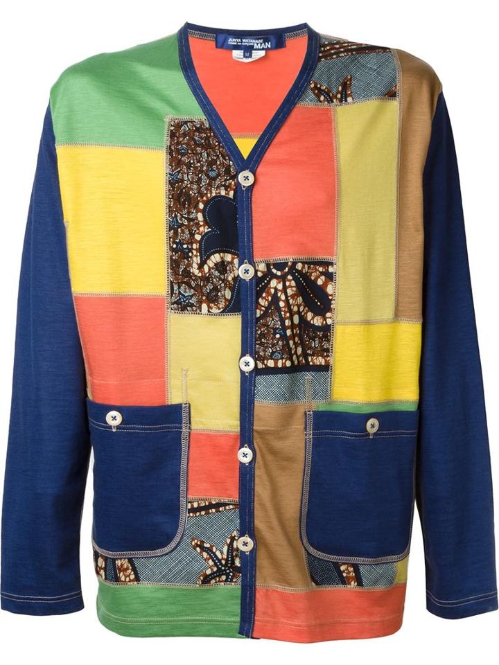 Junya Watanabe Comme Des Garçons Man Patchwork V-neck Cardigan