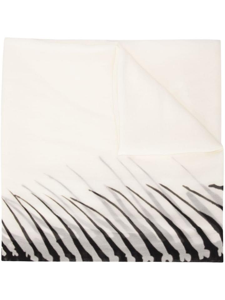 Osklen Long Printed Scarf - White