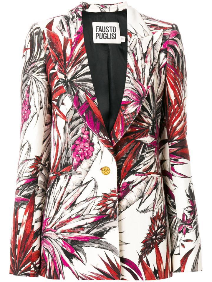 Fausto Puglisi Tropical Print Blazer - Multicolour