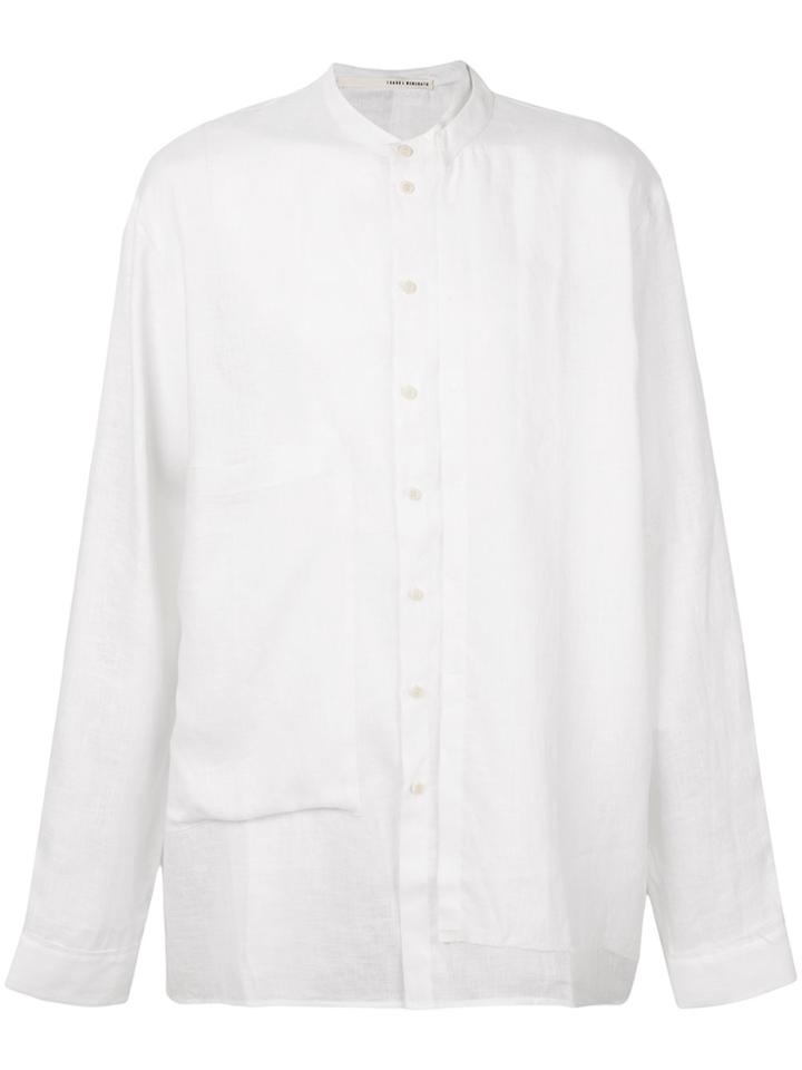 Isabel Benenato Patch Pocket Detail Shirt - White