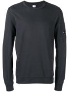 Cp Company Crew Neck Sleeve Pocket Sweatshirt - Black