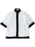 Gianluca Capannolo Transparent Band Collar Coat - Nude & Neutrals