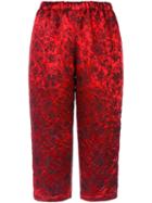 Comme Des Garçons Comme Des Garçons Cropped Trousers, Women's, Size: Xs, Red, Rayon/polyester