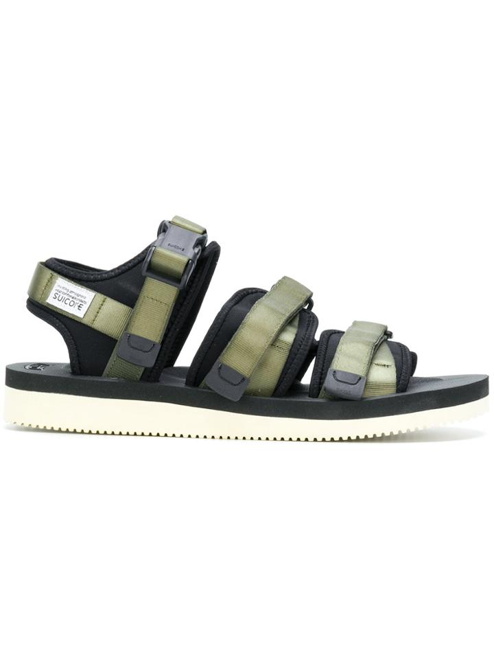 Suicoke Strap Fastening Sandals - Green