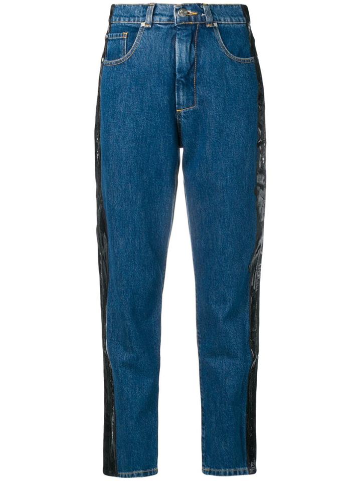 Misbhv Painted Side Tapered Jeans - Blue