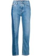 Calvin Klein Jeans High Rise Straight Jeans - Blue