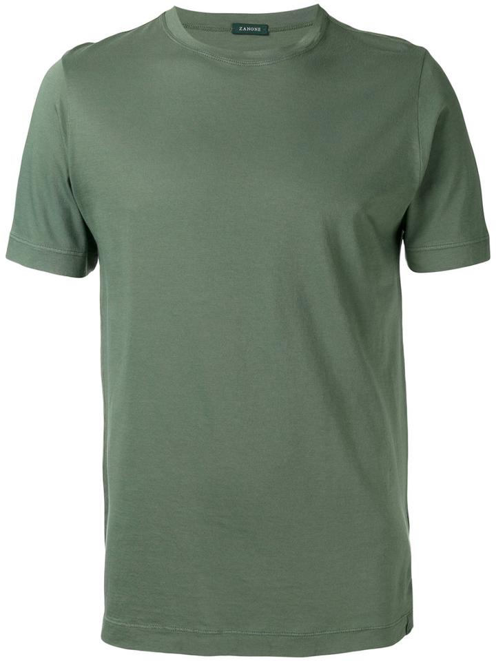 Zanone Crew Neck T-shirt, Men's, Size: Xl, Green, Cotton