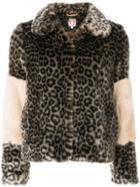 Shrimps Patterned Short Jacket - Brown