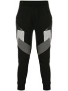 Neil Barrett - Block Panel Tapered Sweatpants - Men - Cotton/polyurethane/spandex/elastane/viscose - L, Black, Cotton/polyurethane/spandex/elastane/viscose