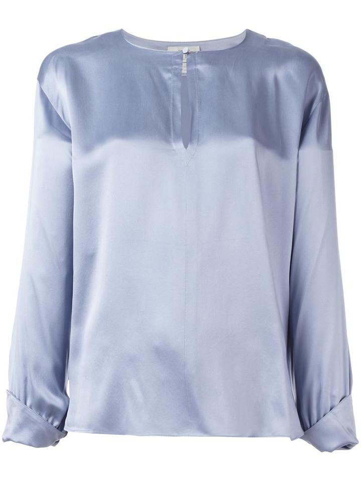Forte Forte Satin Blouse, Women's, Size: 2, Blue, Silk