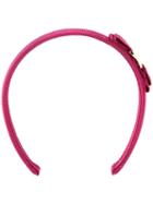 Salvatore Ferragamo 'grosgrain' Headband, Women's, Pink/purple, Cotton/rayon/brass/plastic
