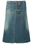 Hysteric Glamour Denim Skirt With Buckles - Blue