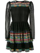 Philosophy Di Lorenzo Serafini Layered Ruffled Sheer Dress - Black